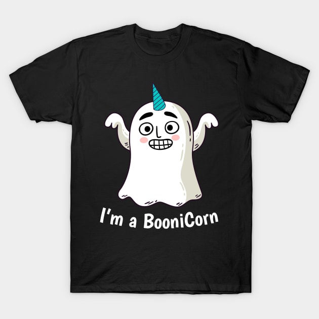 Funny Halloween: Relaxed Boonicorn Unicorn Ghost T-Shirt by heidiki.png